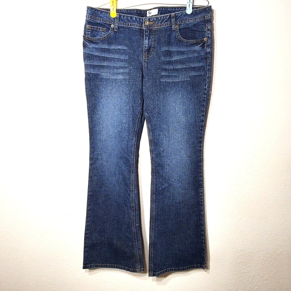 SO Womans Bootcut Denim Jeans Size 15 Bootcut Jeans With Embroidery Pockets